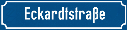 Straßenschild Eckardtstraße