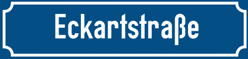 Straßenschild Eckartstraße zum kostenlosen Download