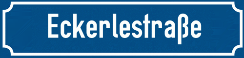 Straßenschild Eckerlestraße