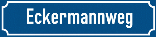 Straßenschild Eckermannweg