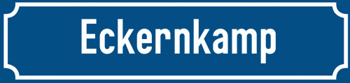 Straßenschild Eckernkamp