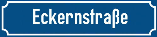 Straßenschild Eckernstraße