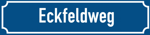 Straßenschild Eckfeldweg