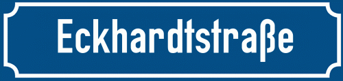Straßenschild Eckhardtstraße zum kostenlosen Download
