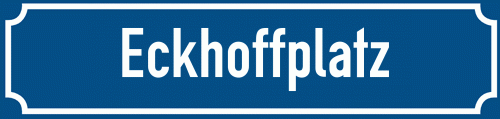 Straßenschild Eckhoffplatz