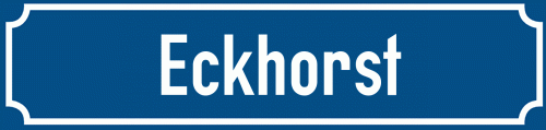 Straßenschild Eckhorst zum kostenlosen Download