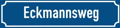 Straßenschild Eckmannsweg