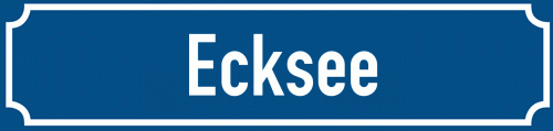 Straßenschild Ecksee