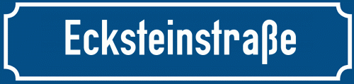 Straßenschild Ecksteinstraße