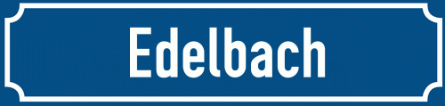 Straßenschild Edelbach