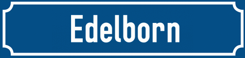 Straßenschild Edelborn