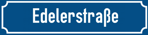 Straßenschild Edelerstraße