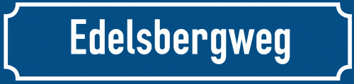 Straßenschild Edelsbergweg