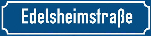 Straßenschild Edelsheimstraße