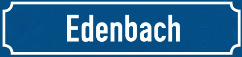 Straßenschild Edenbach