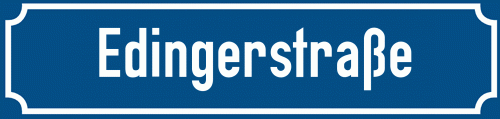 Straßenschild Edingerstraße