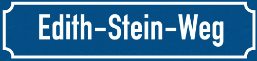 Straßenschild Edith-Stein-Weg