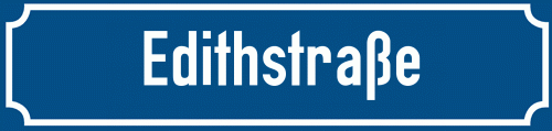 Straßenschild Edithstraße
