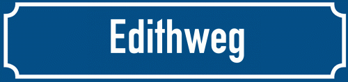 Straßenschild Edithweg