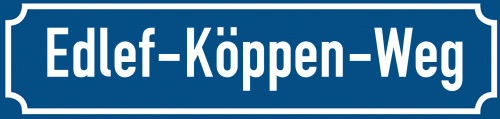 Straßenschild Edlef-Köppen-Weg