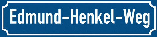 Straßenschild Edmund-Henkel-Weg