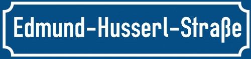Straßenschild Edmund-Husserl-Straße