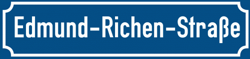 Straßenschild Edmund-Richen-Straße