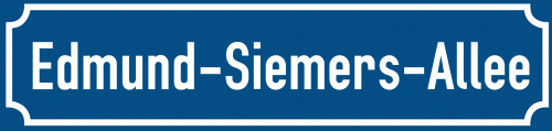 Straßenschild Edmund-Siemers-Allee