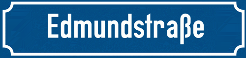 Straßenschild Edmundstraße