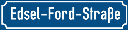 Straßenschild Edsel-Ford-Straße