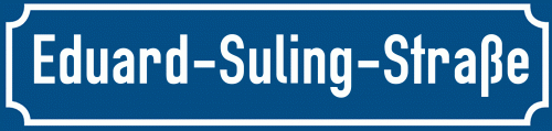 Straßenschild Eduard-Suling-Straße