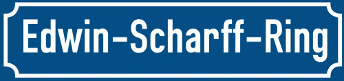 Straßenschild Edwin-Scharff-Ring