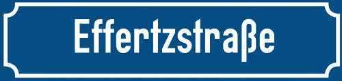 Straßenschild Effertzstraße