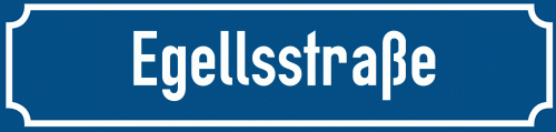 Straßenschild Egellsstraße zum kostenlosen Download