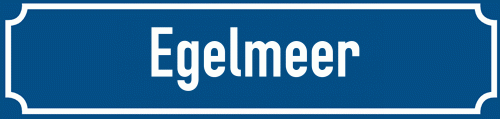 Straßenschild Egelmeer