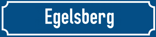 Straßenschild Egelsberg