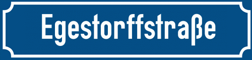 Straßenschild Egestorffstraße
