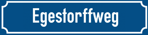 Straßenschild Egestorffweg