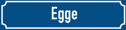 Straßenschild Egge