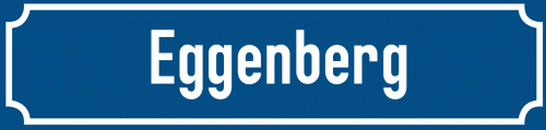 Straßenschild Eggenberg