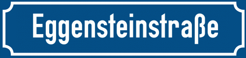 Straßenschild Eggensteinstraße