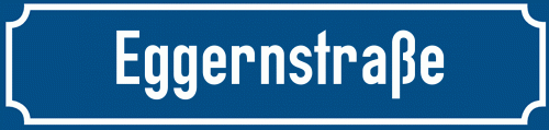 Straßenschild Eggernstraße