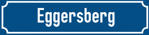 Straßenschild Eggersberg