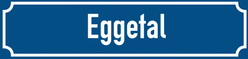 Straßenschild Eggetal