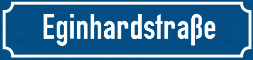 Straßenschild Eginhardstraße zum kostenlosen Download