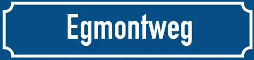 Straßenschild Egmontweg