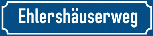 Straßenschild Ehlershäuserweg