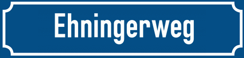 Straßenschild Ehningerweg