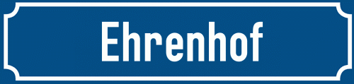 Straßenschild Ehrenhof