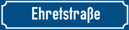 Straßenschild Ehretstraße